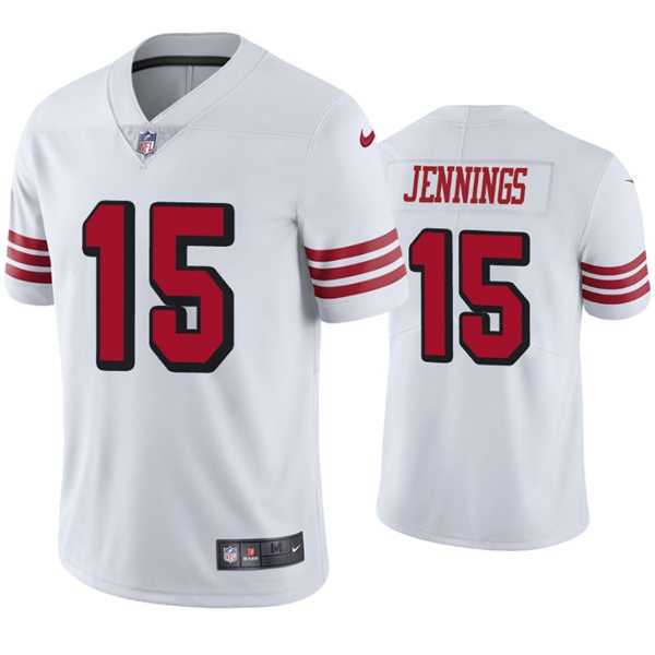 Men & Women & Youth San Francisco 49ers #15 Jauan Jennings Nike White Retro 1994 75th Anniversary Throwback Classic Limited Jersey->san francisco 49ers->NFL Jersey